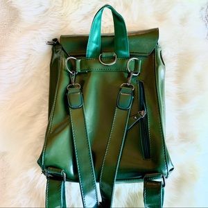 Green Leather Backpack
